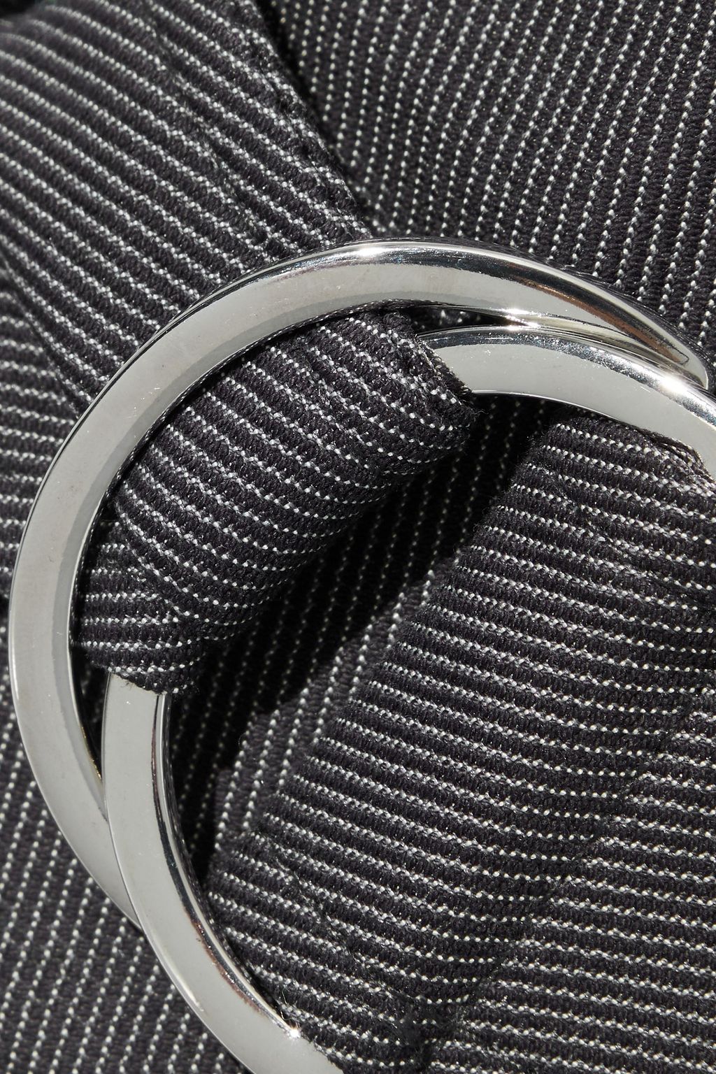 GANNI Belted pleated cotton-blend twill straight-leg pants