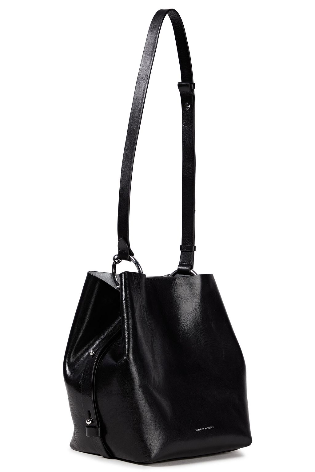 REBECCA MINKOFF Kate textured-leather bucket bag