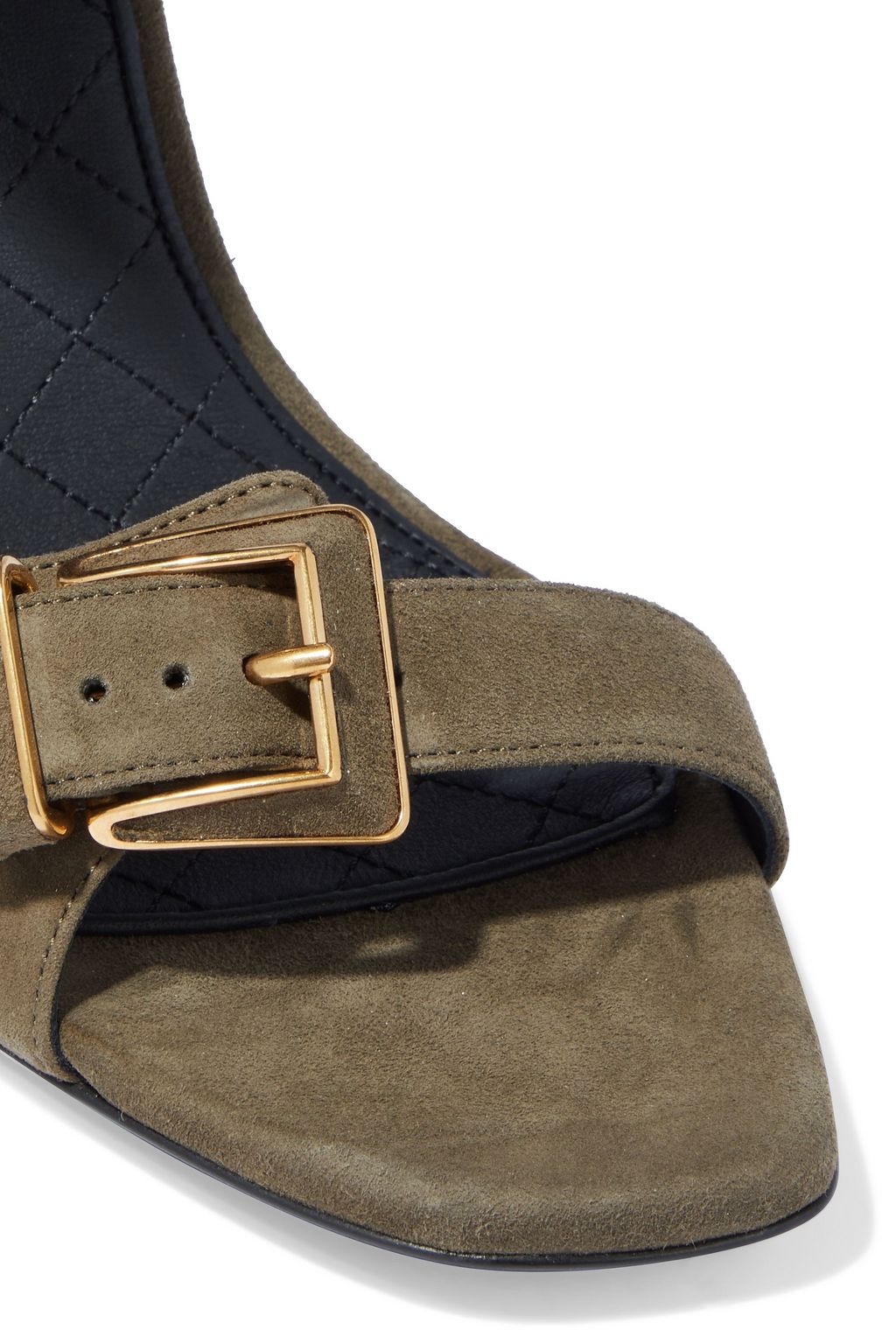 BALMAIN Paige buckled suede sandals