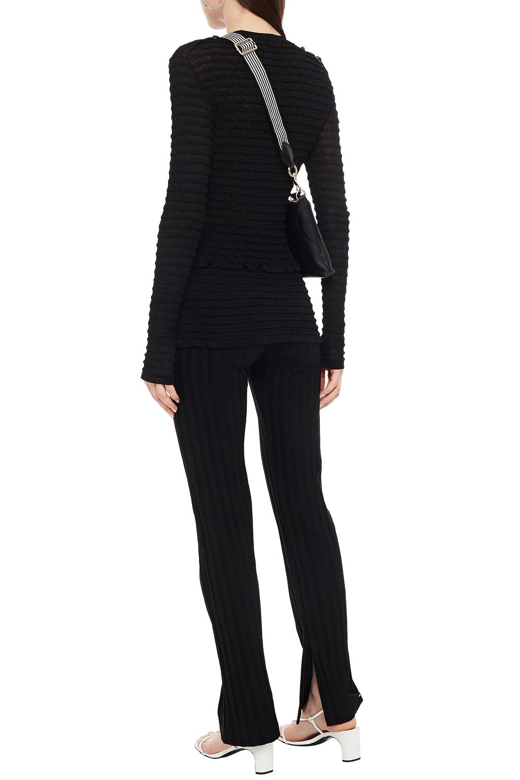 ACNE STUDIOS Shirred cotton-blend top