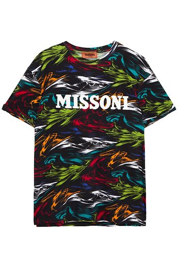 Missoni T-shirt bianca con logo in strass MV8A51-J0177