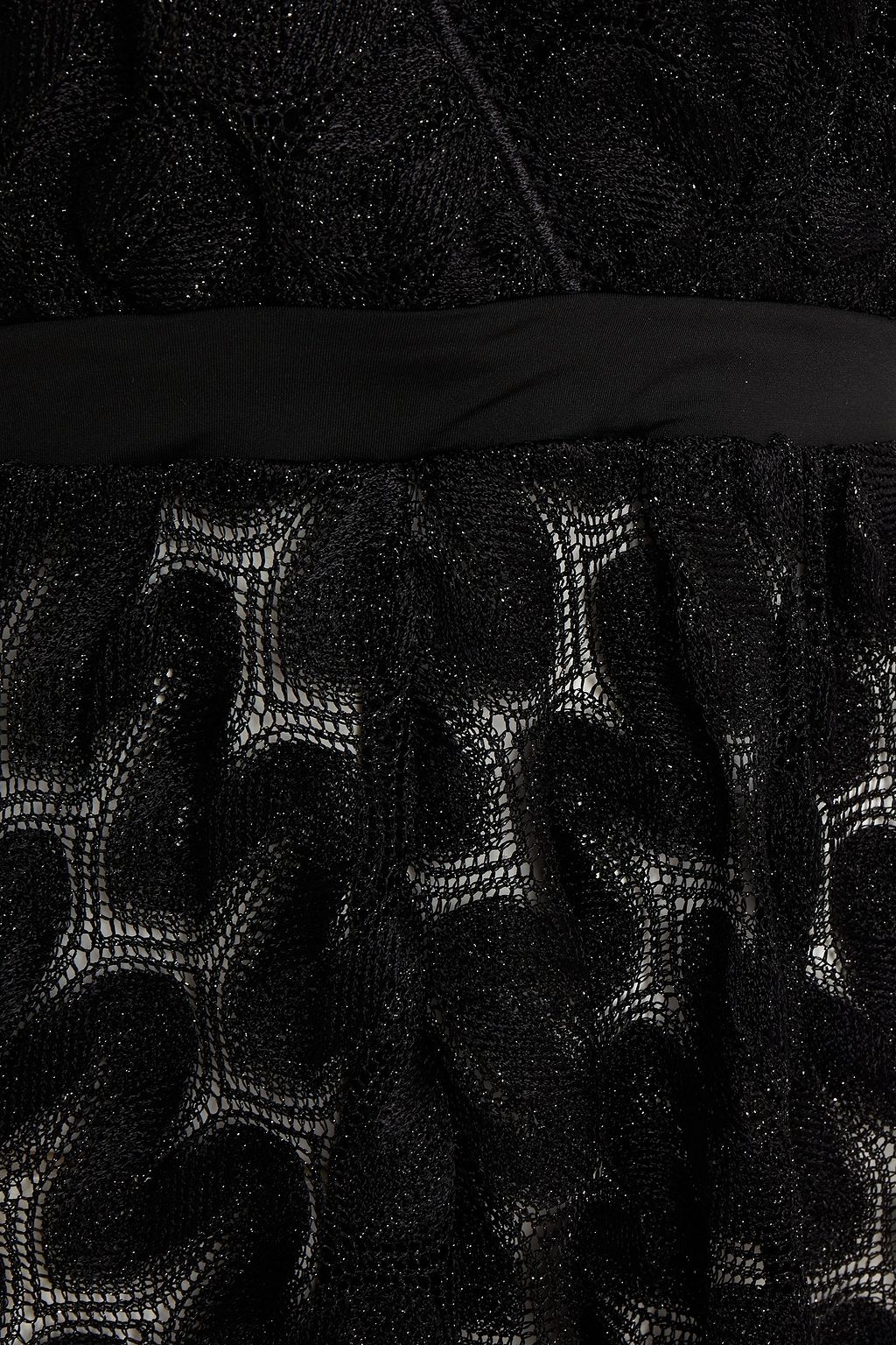 MISSONI MARE Mare crepe de chine-trimmed crochet-knit playsuit