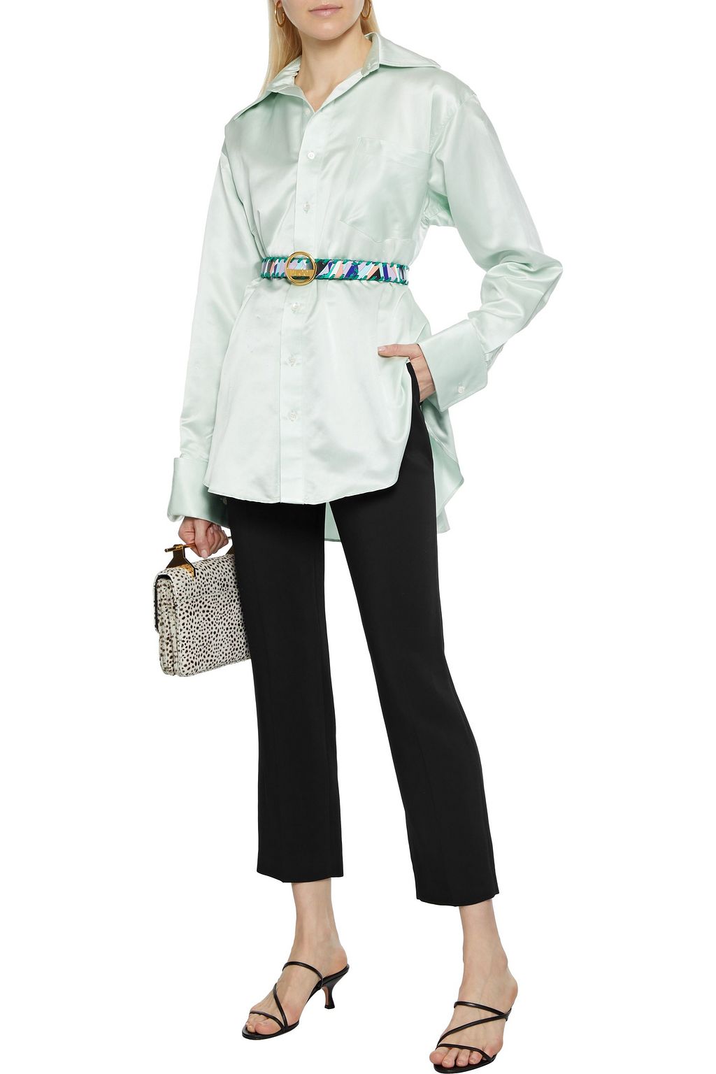 PUCCI Cropped crepe slim-leg pants