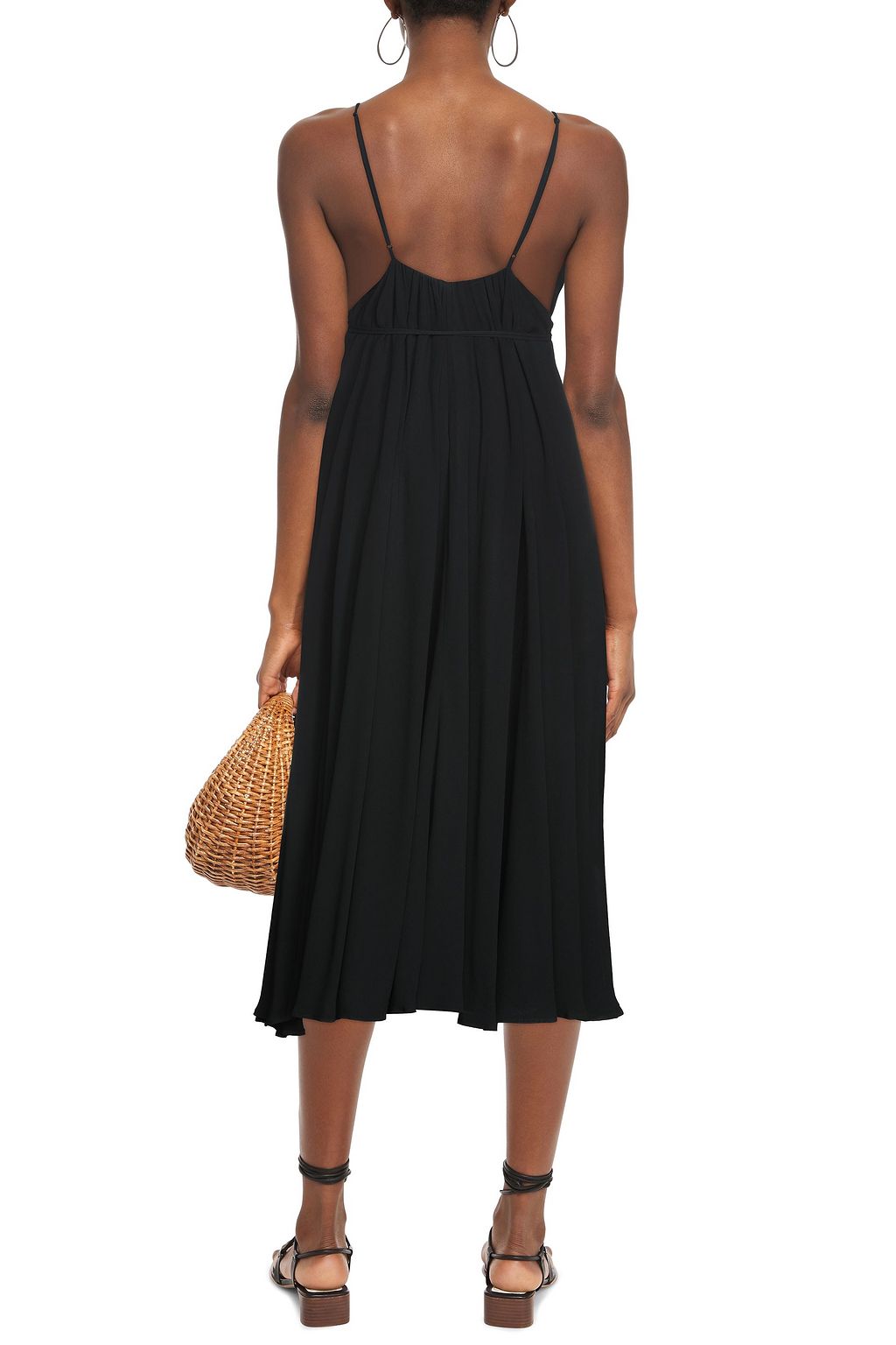REFORMATION Callalily gathered floral-print georgette maxi wrap dress
