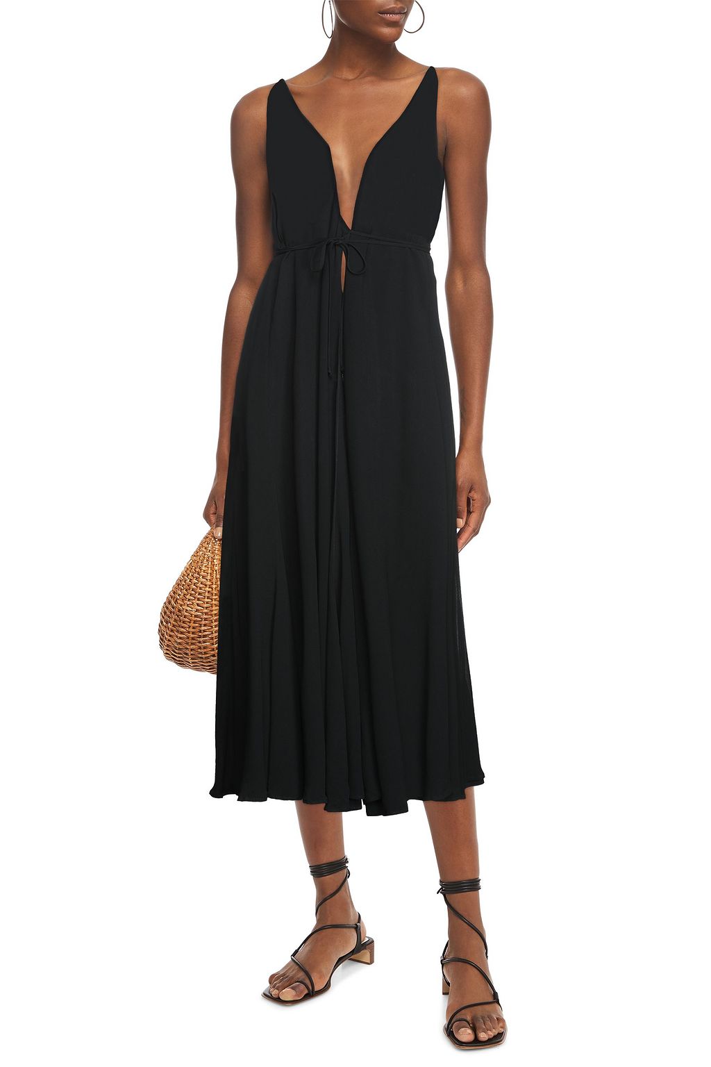 REFORMATION Callalily gathered floral-print georgette maxi wrap dress