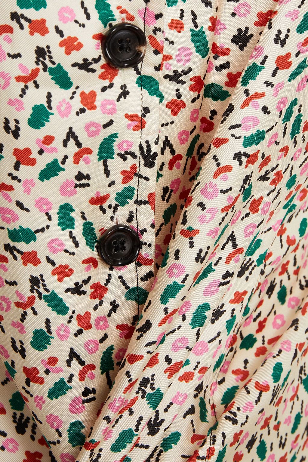 MARNI Hemd aus Seiden-Twill mit floralem Print