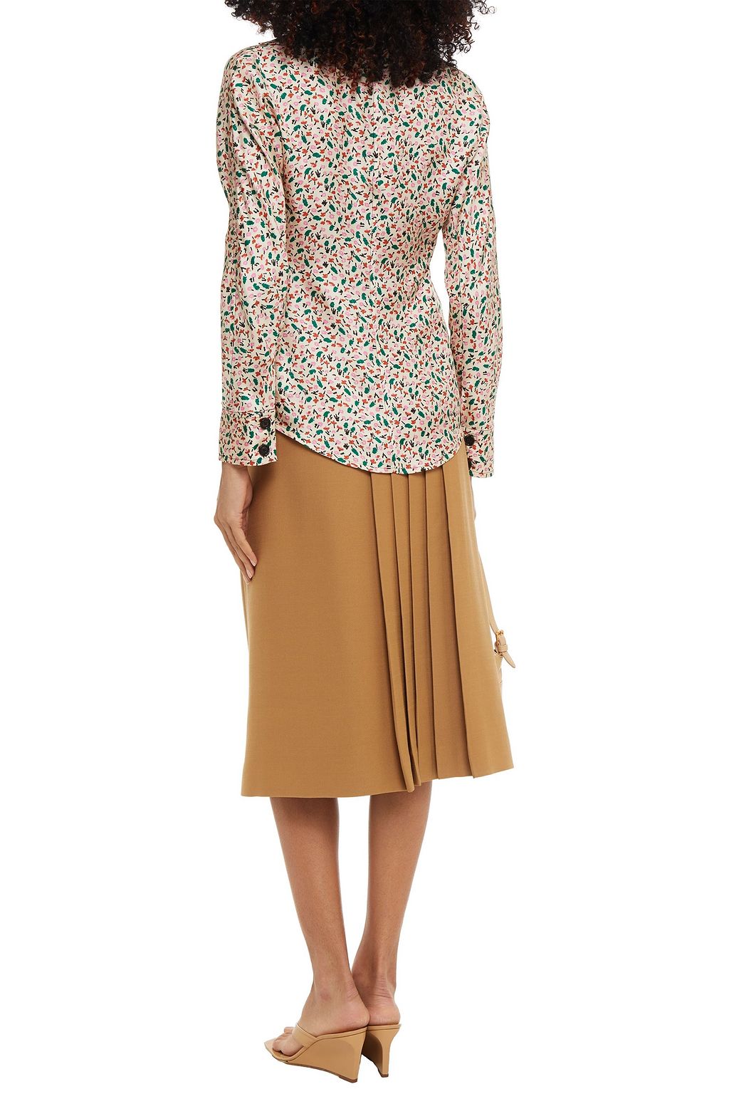 MARNI Hemd aus Seiden-Twill mit floralem Print