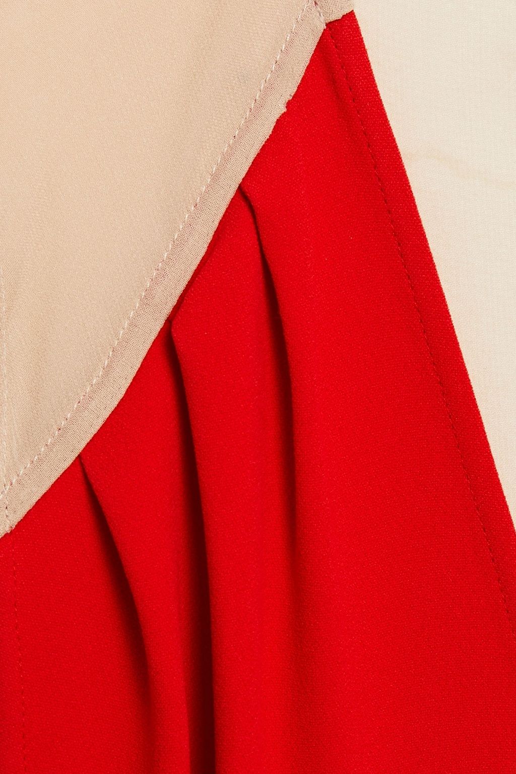 VICTORIA BECKHAM Georgette-paneled stretch-crepe gown