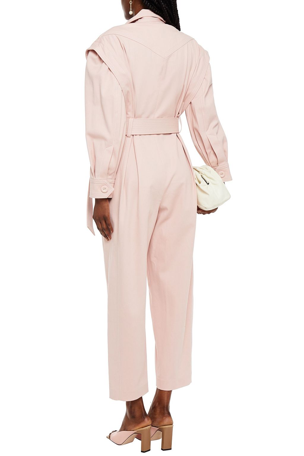 ZIMMERMANN Wavelength belted cotton-blend twill jumpsuit