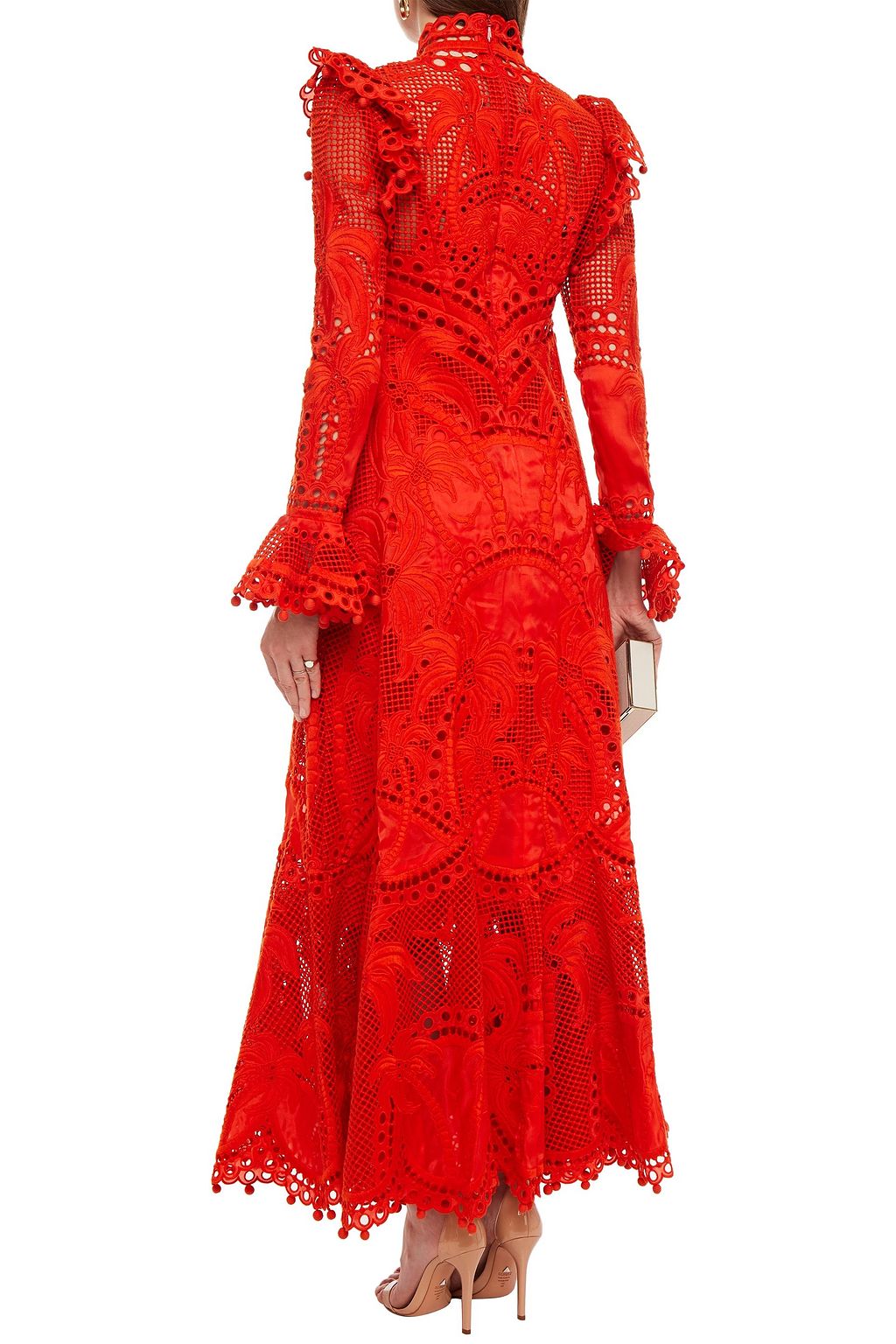 ZIMMERMANN Brightside ruffled broderie anglaise silk-organza and crochet maxi dress