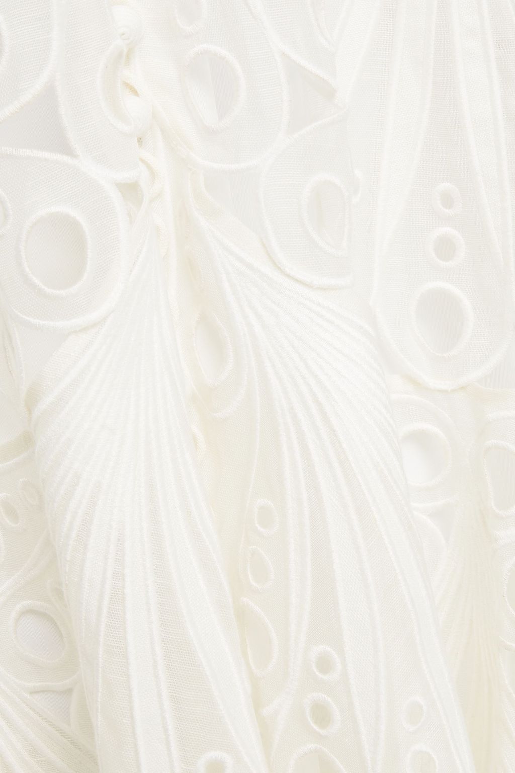 ZIMMERMANN Glassy Bubble ruffled broderie anglaise linen maxi dress