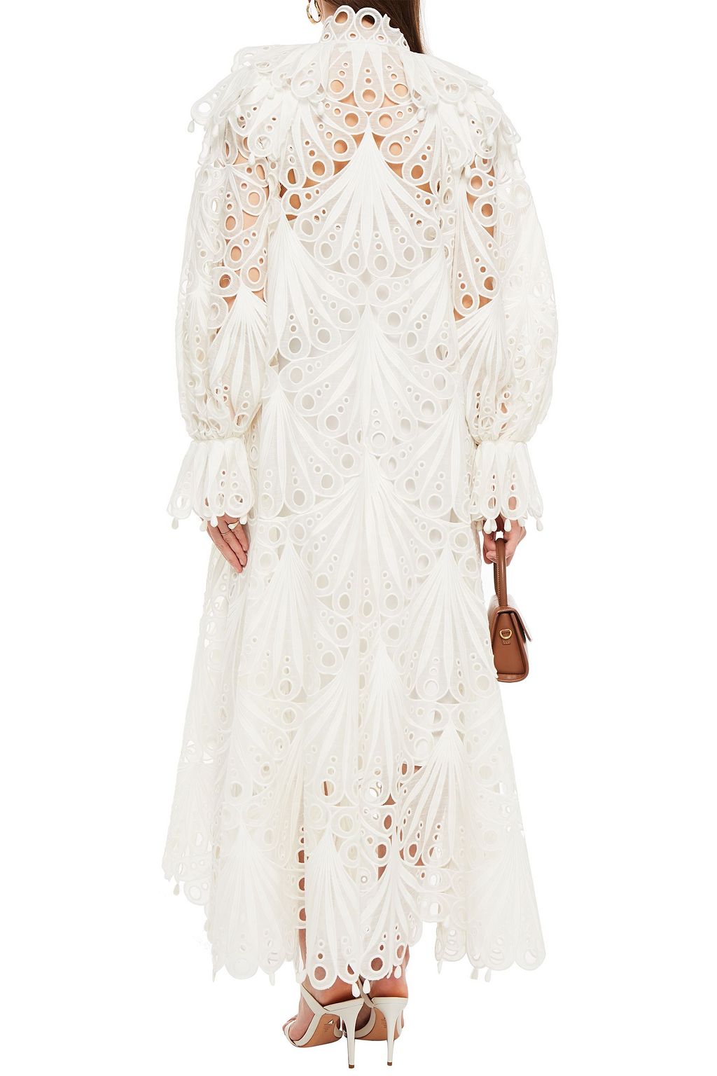 ZIMMERMANN Glassy Bubble ruffled broderie anglaise linen maxi dress