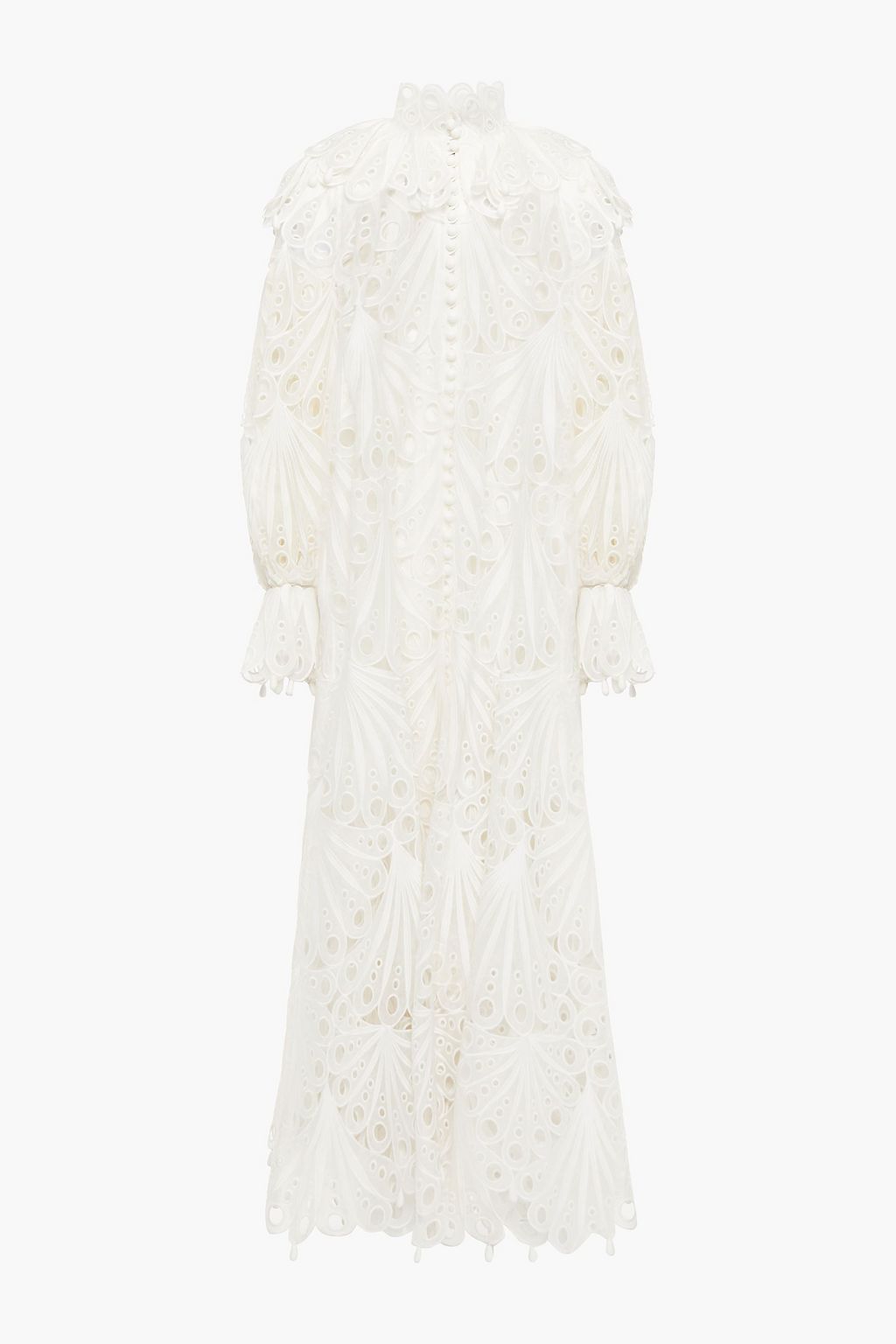 ZIMMERMANN Glassy Bubble ruffled broderie anglaise linen maxi dress ...