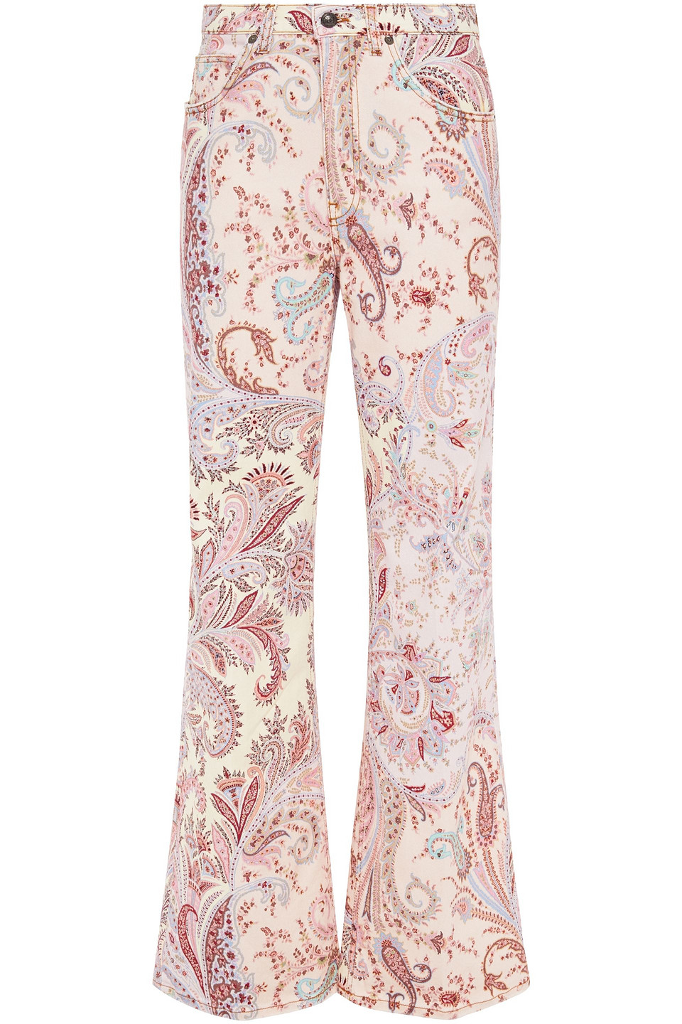 Etro Paisely-print high-rise flared jeans