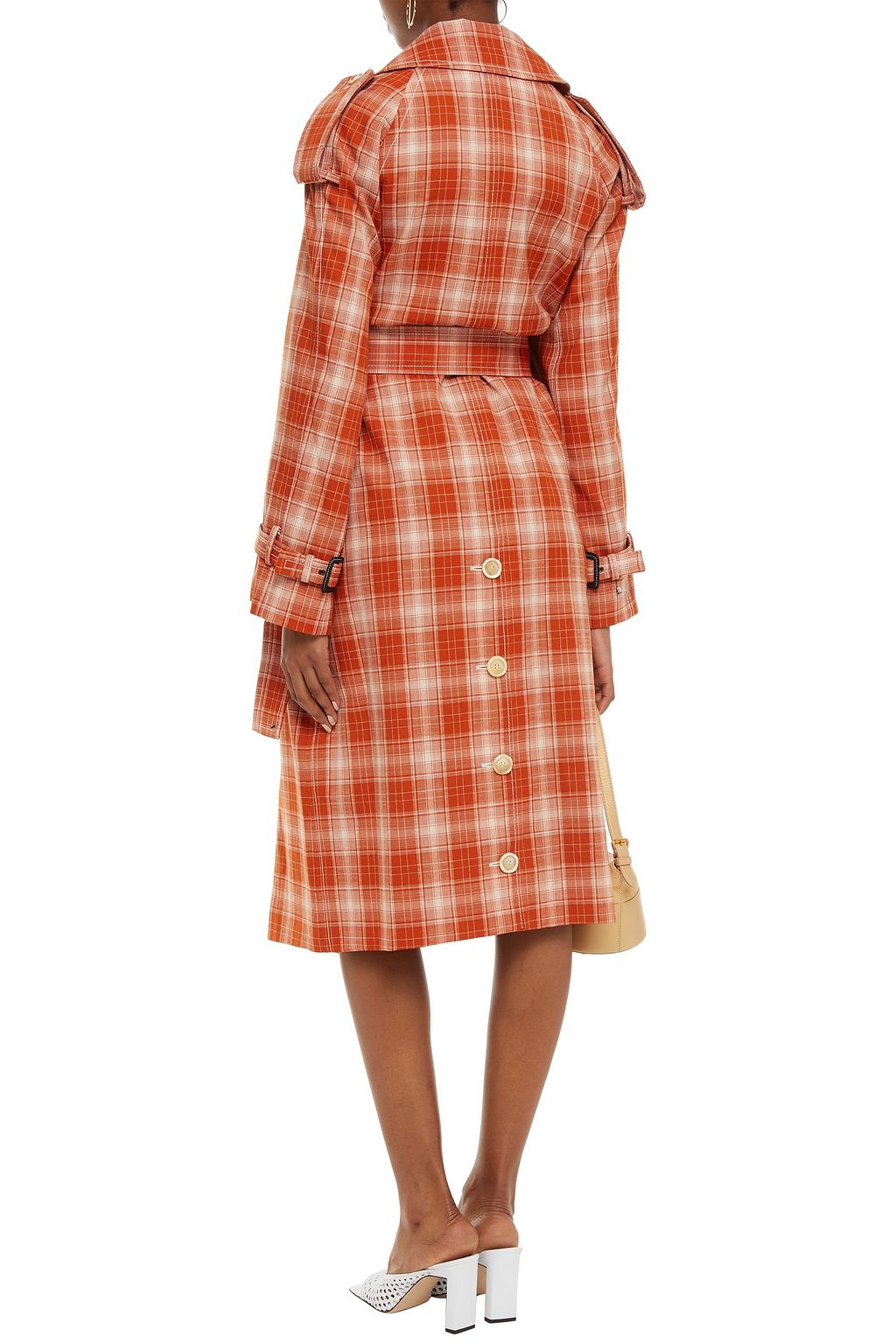 MARNI Karierter Trenchcoat aus Wolle