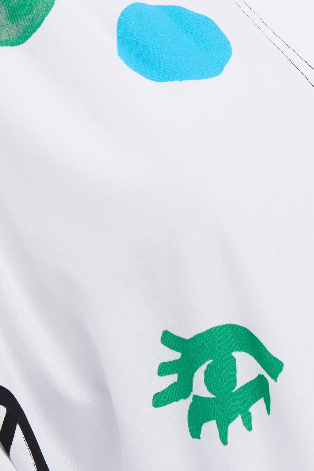 MARNI Bedrucktes Kleid aus Baumwollpopeline mit Gürtel