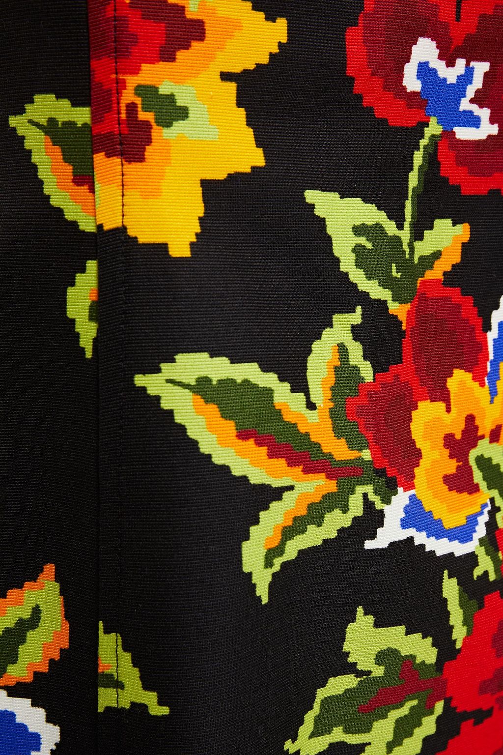CAROLINA HERRERA Floral-print cotton and silk-blend ottoman dress
