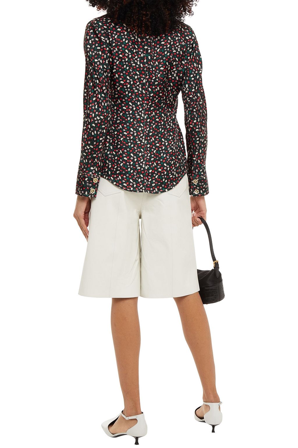 MARNI Hemd aus Seiden-Twill mit floralem Print
