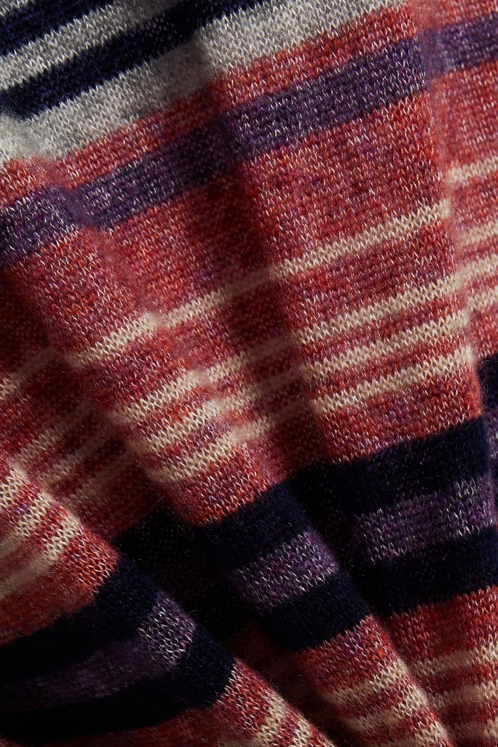 AUTUMN CASHMERE Striped cashmere and silk-blend sweater