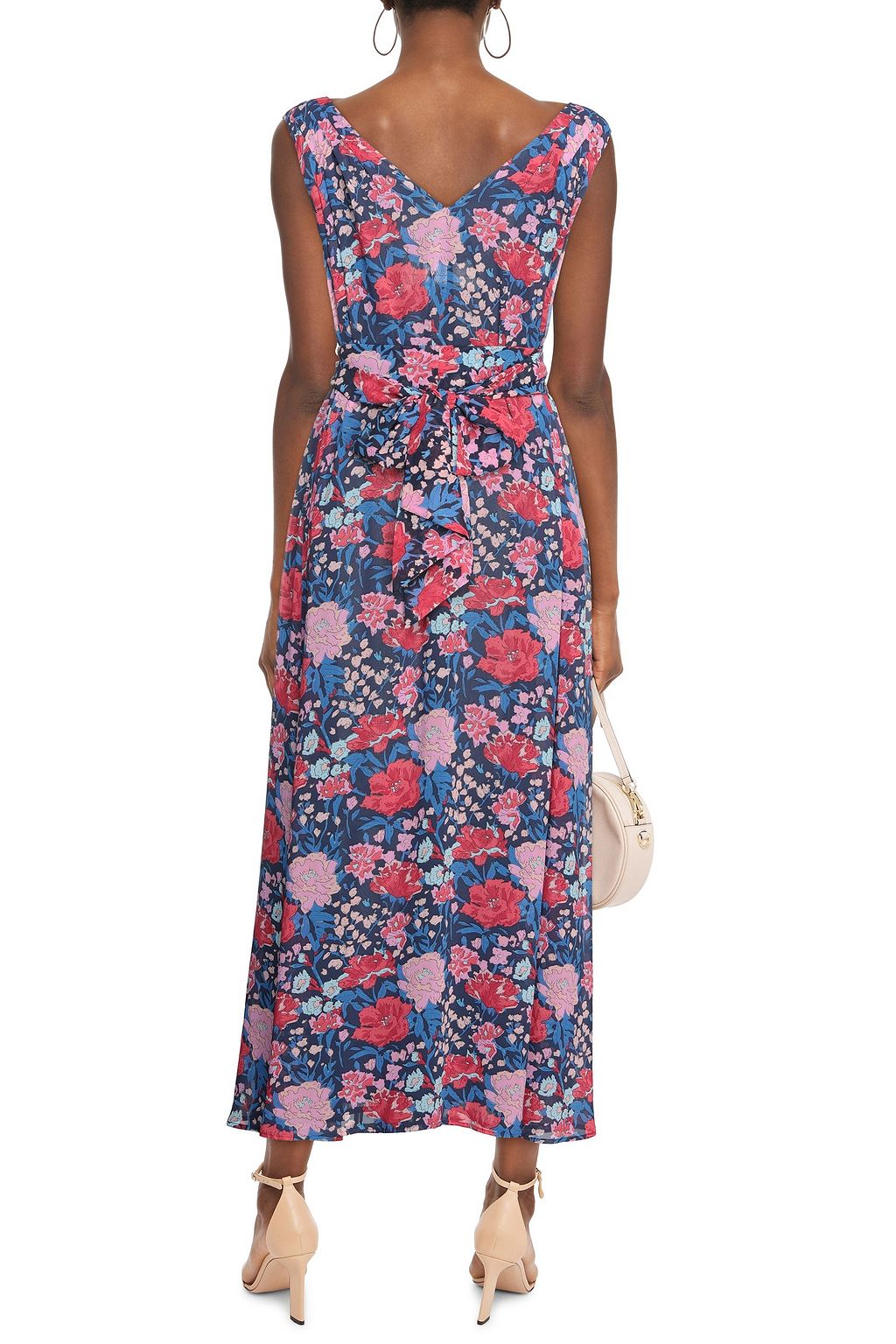 CLAUDIE PIERLOT Rivera gathered floral-print chiffon midi dress