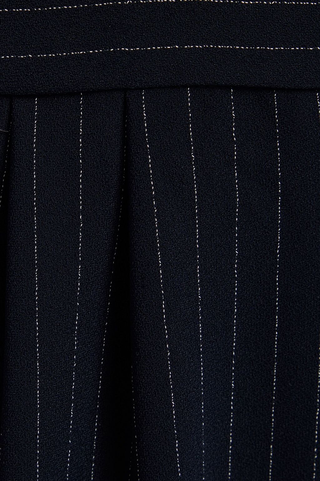 CLAUDIE PIERLOT Pleated pinstriped crepe jumpsuit