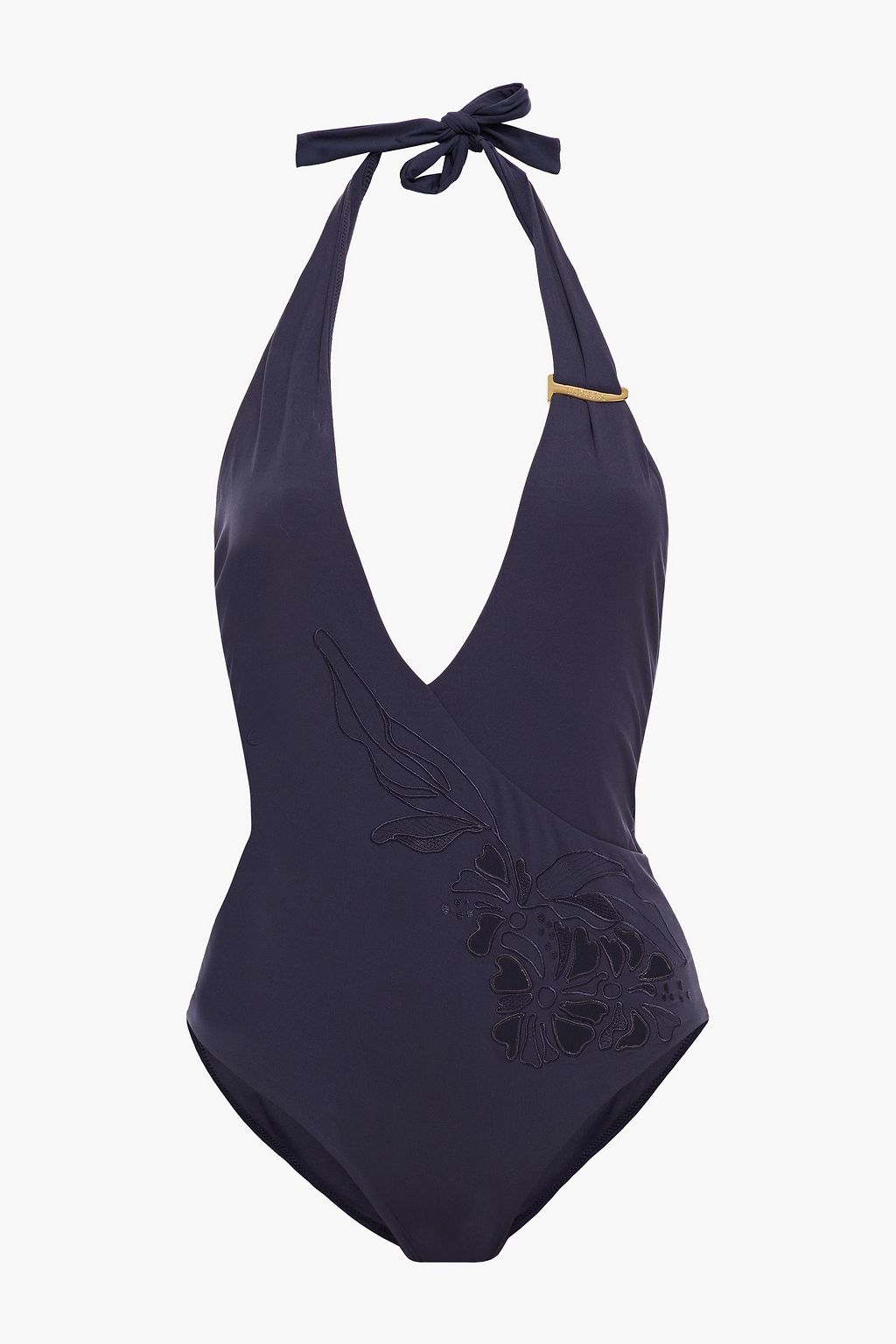 LA PERLA カットアウト 刺繍入り ホルターネックスイムウェア | THE