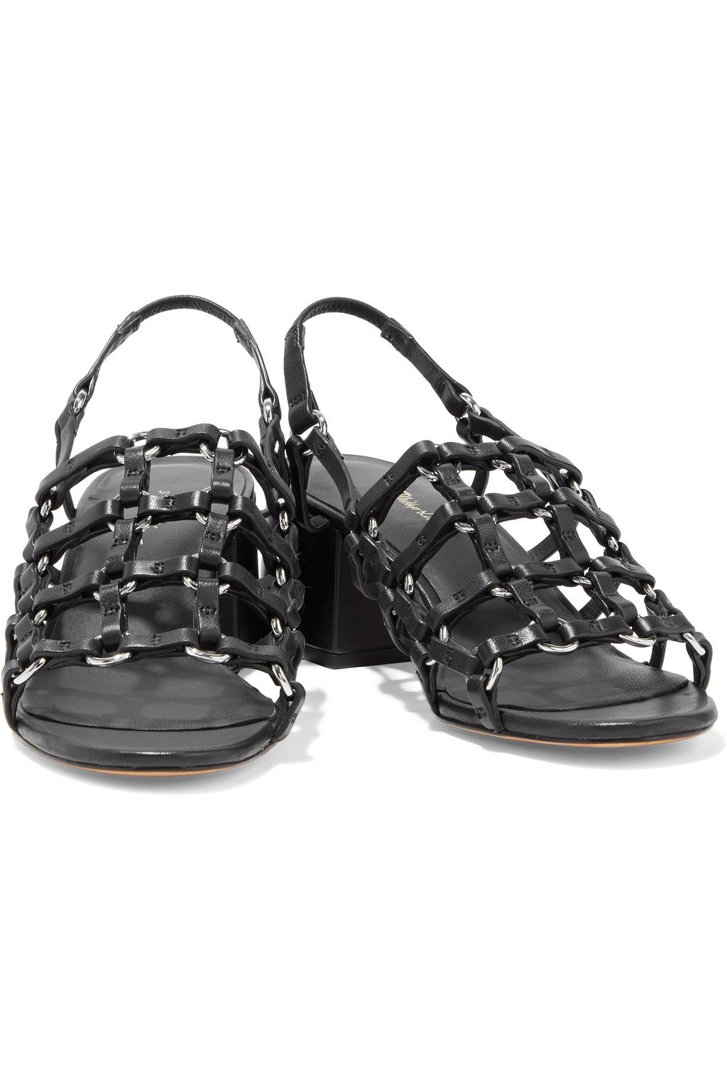 3.1 PHILLIP LIM Cube caged leather slingback sandals