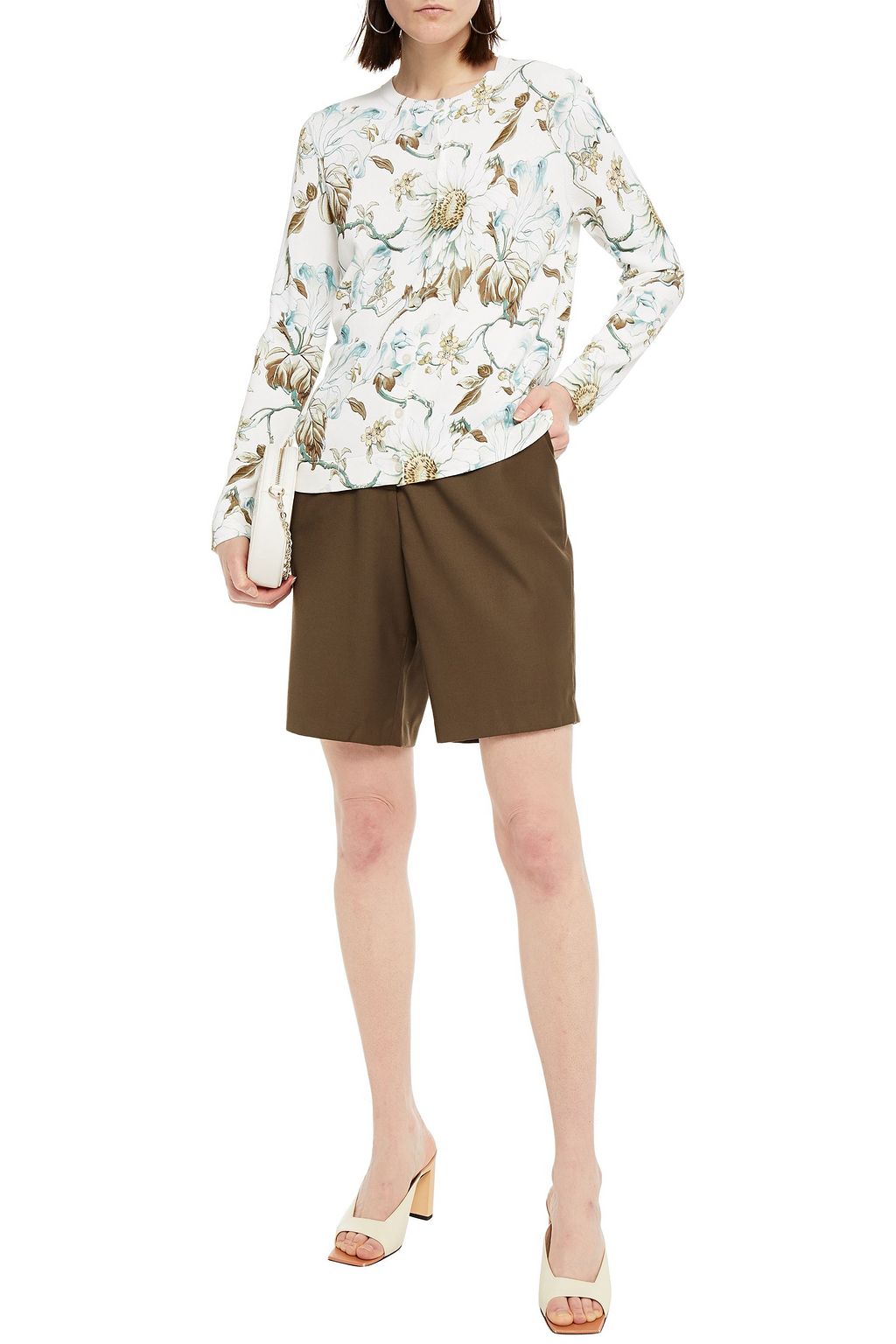OSCAR DE LA RENTA Floral-print knitted cardigan