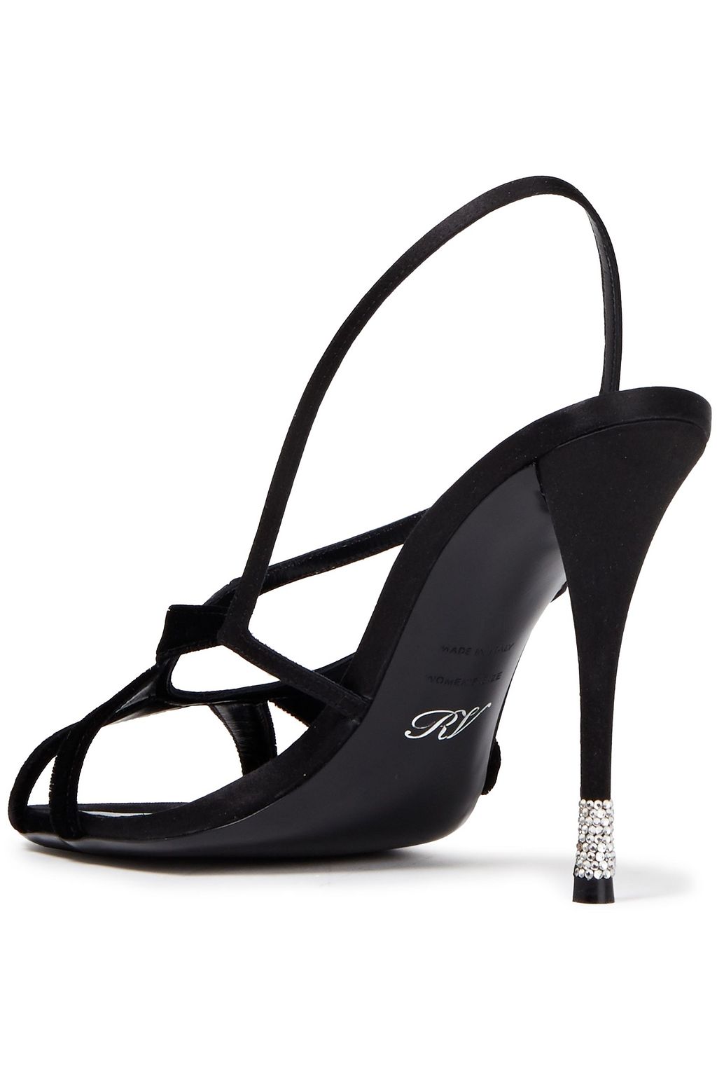 ROGER VIVIER Crystal-embellished velvet and satin sandals