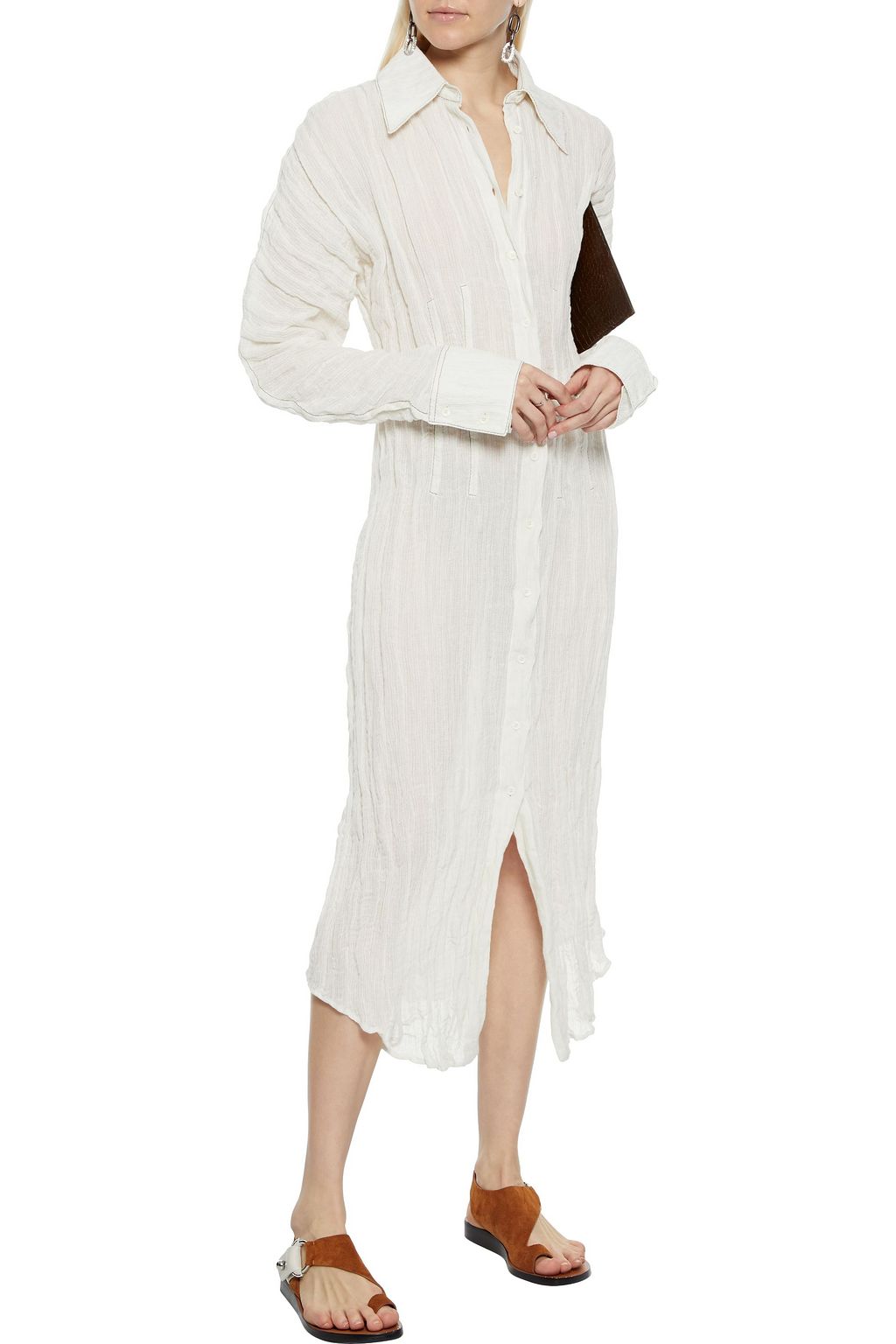 acne button down dress