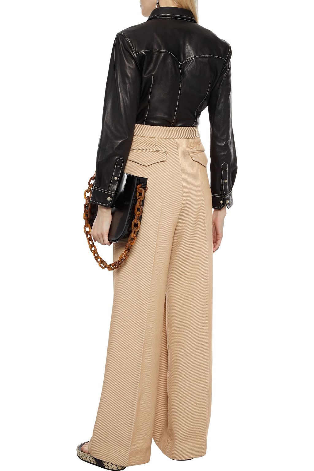 ACNE STUDIOS Wool-blend drill wide-leg pants