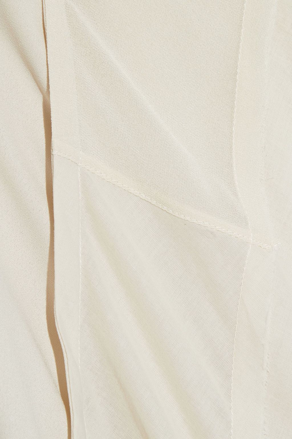 ACNE STUDIOS Patchwork crepe de chine, cotton-voile and georgette midi dress