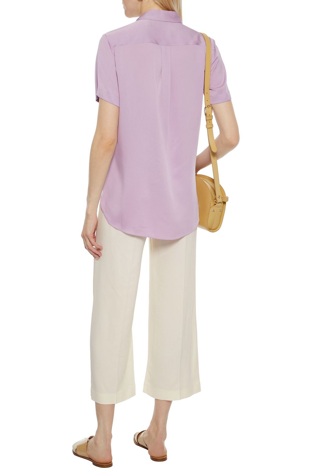 THEORY Silk-blend cady shirt