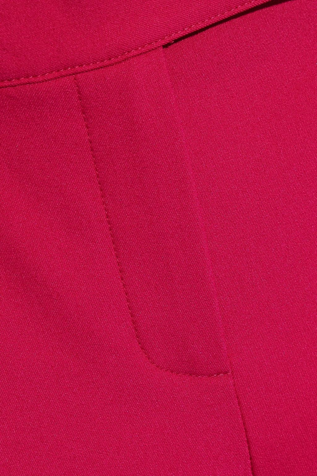 THEORY Cropped brushed cotton-blend cady slim-leg pants