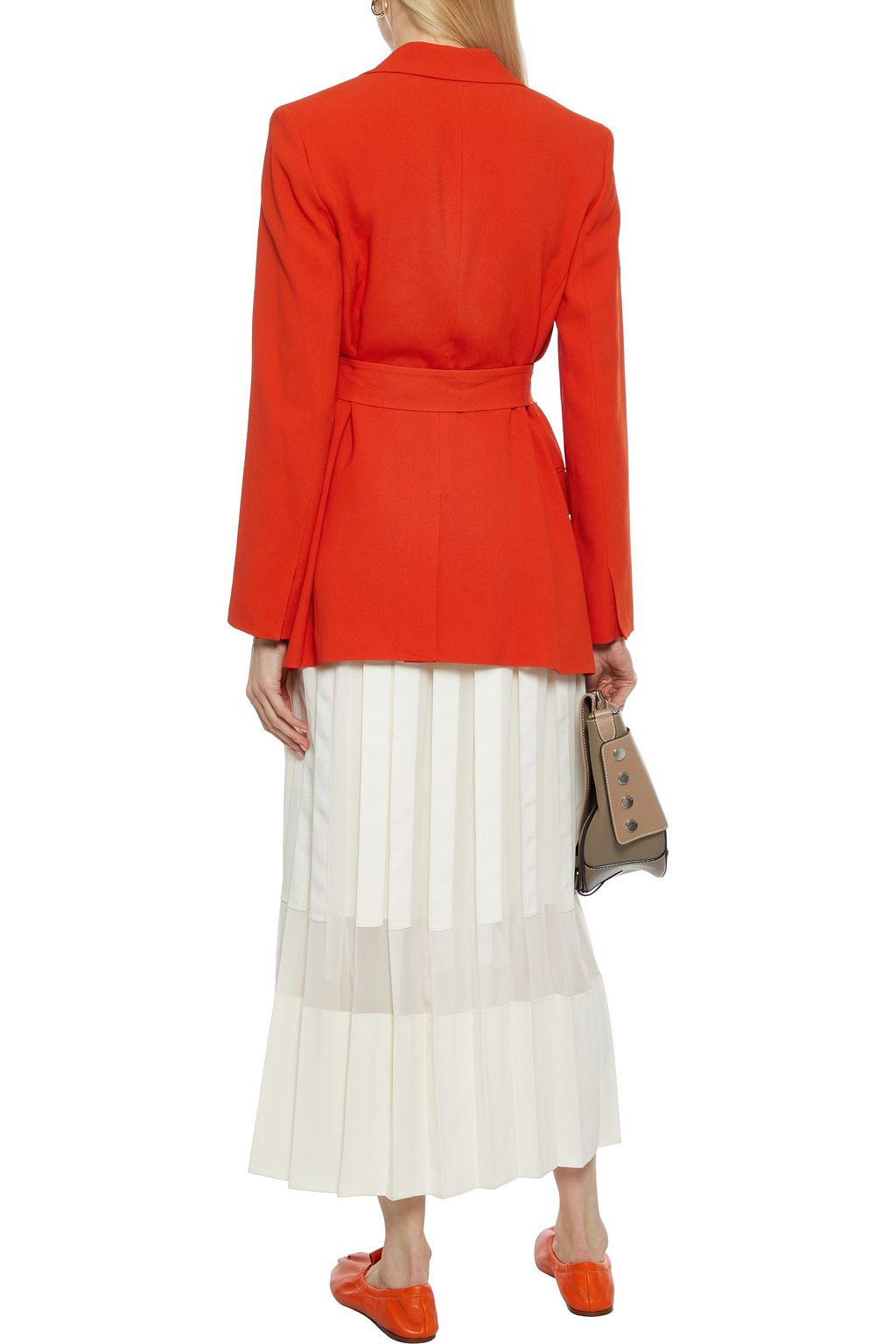 THEORY Belted crepe blazer
