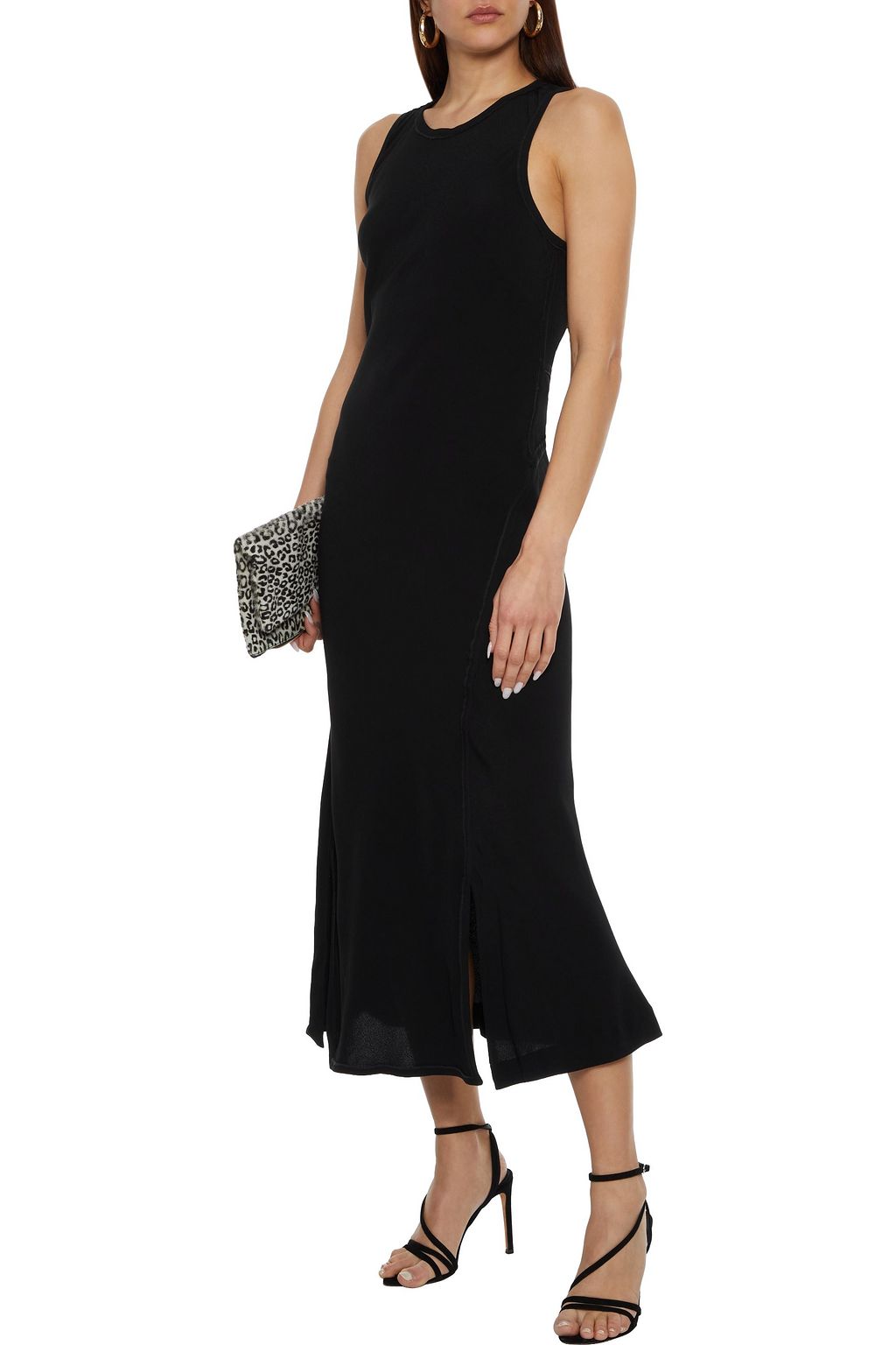 DIANE VON FURSTENBERG Ausgestelltes Midikleid aus Crêpe