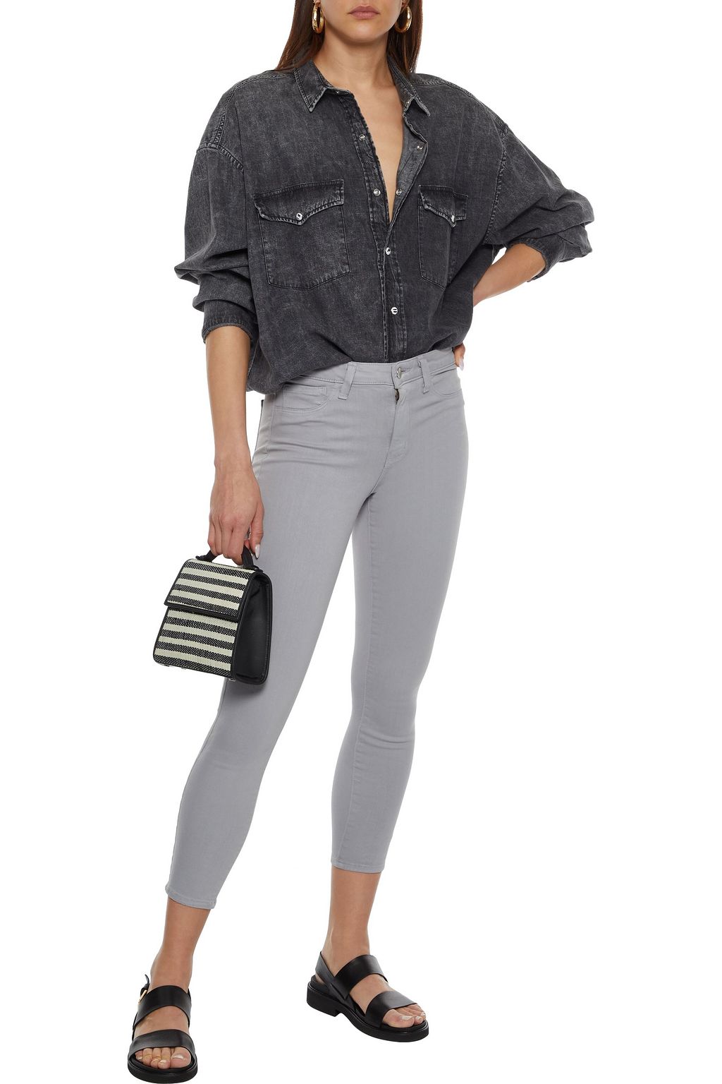 L'AGENCE Margot cropped high-rise skinny jeans