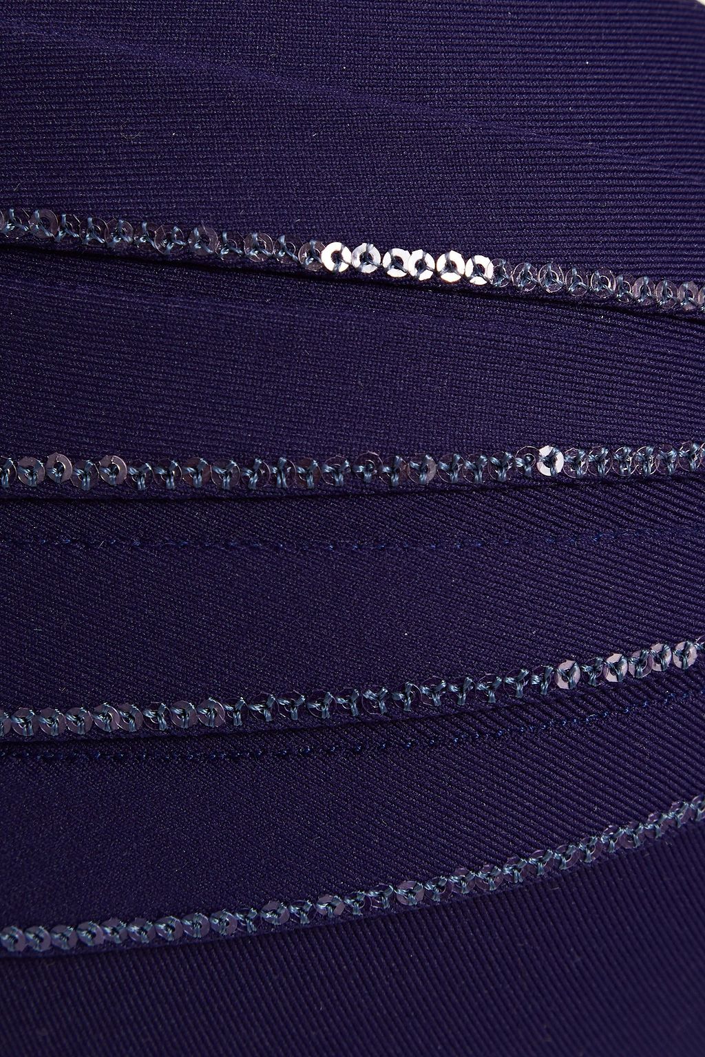 LA PERLA Sequin-embellished bikini top