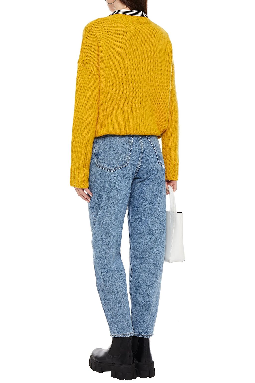 RE/DONE 80s Peg Leg faded high-rise tapered jeans