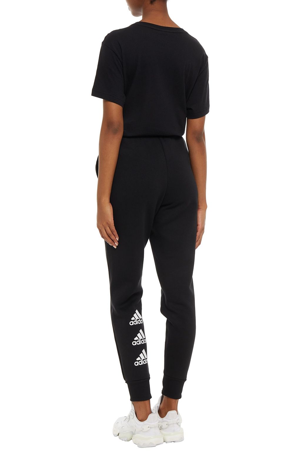 ADIDAS Printed cotton-jersey T-shirt
