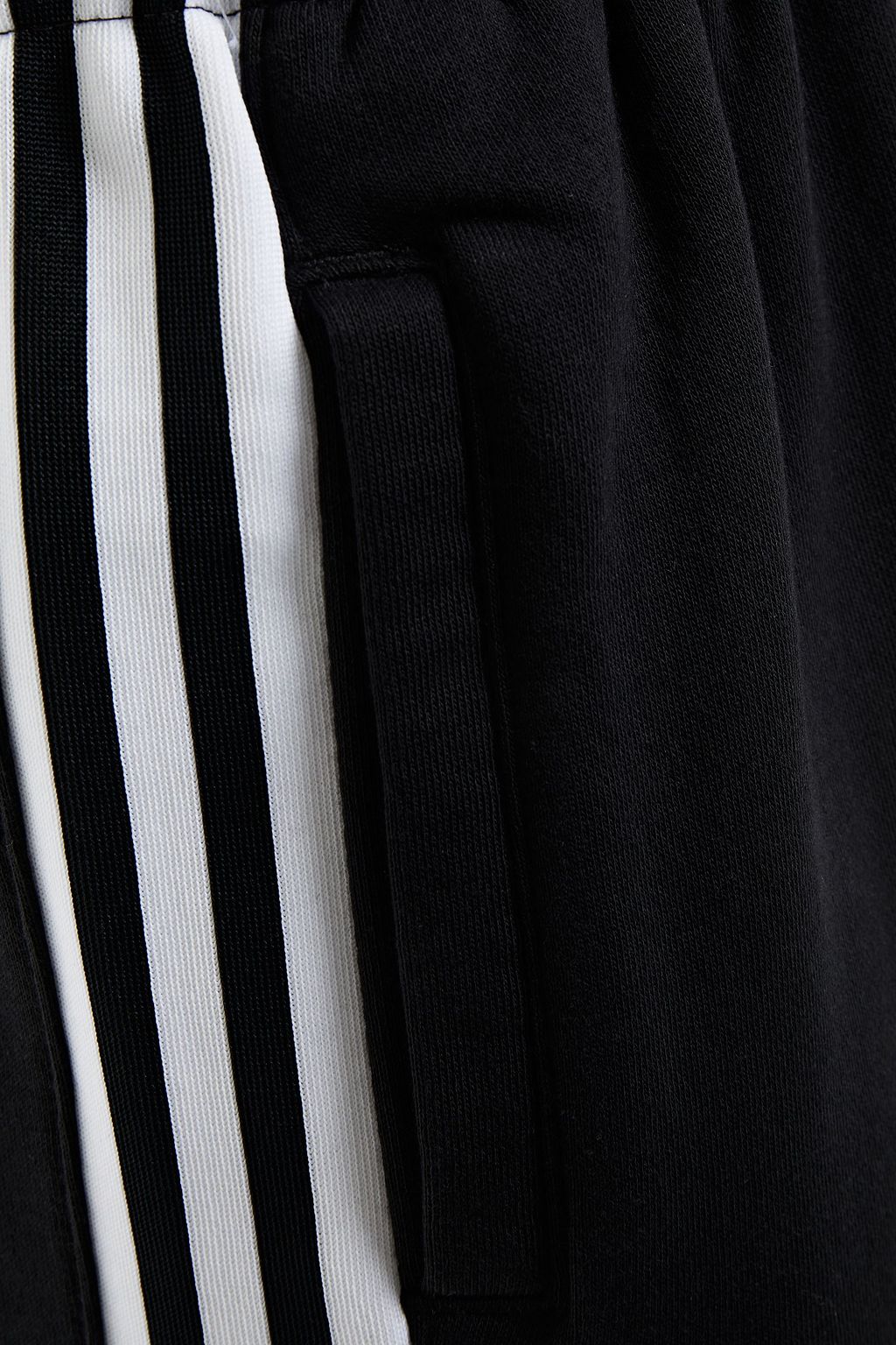 ADIDAS ORIGINALS Striped cotton-blend fleece track pants