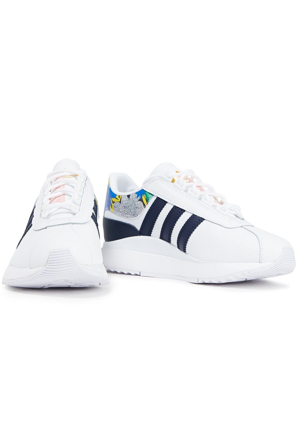 ADIDAS ORIGINALS Paneled leather sneakers
