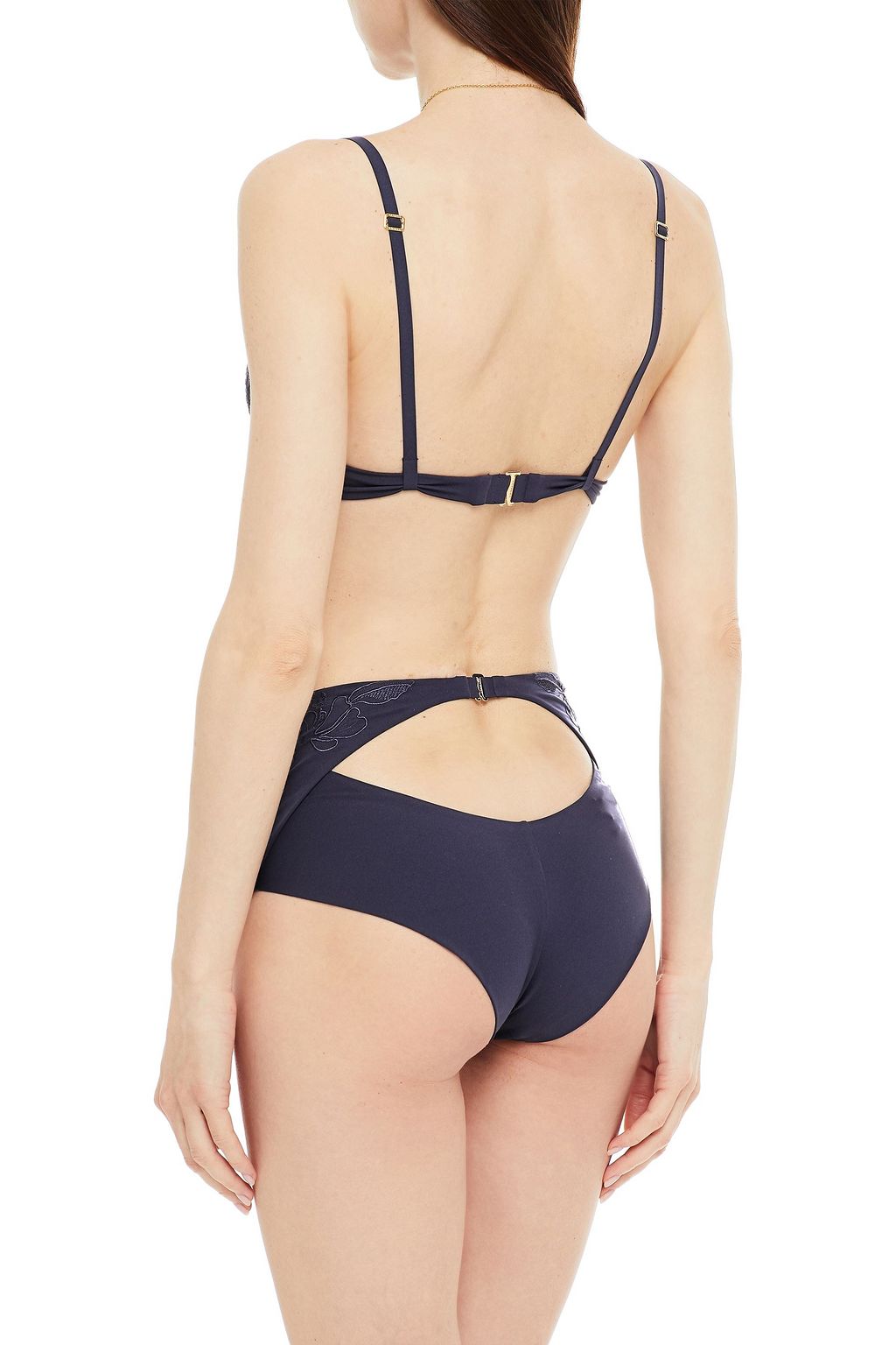 LA PERLA Embroidered bikini top