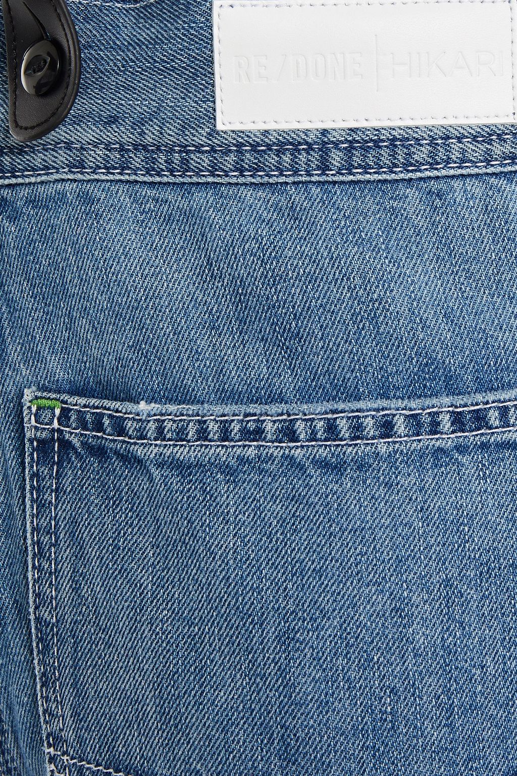 RE/DONE + Hikari cropped faded high-rise wide-leg jeans
