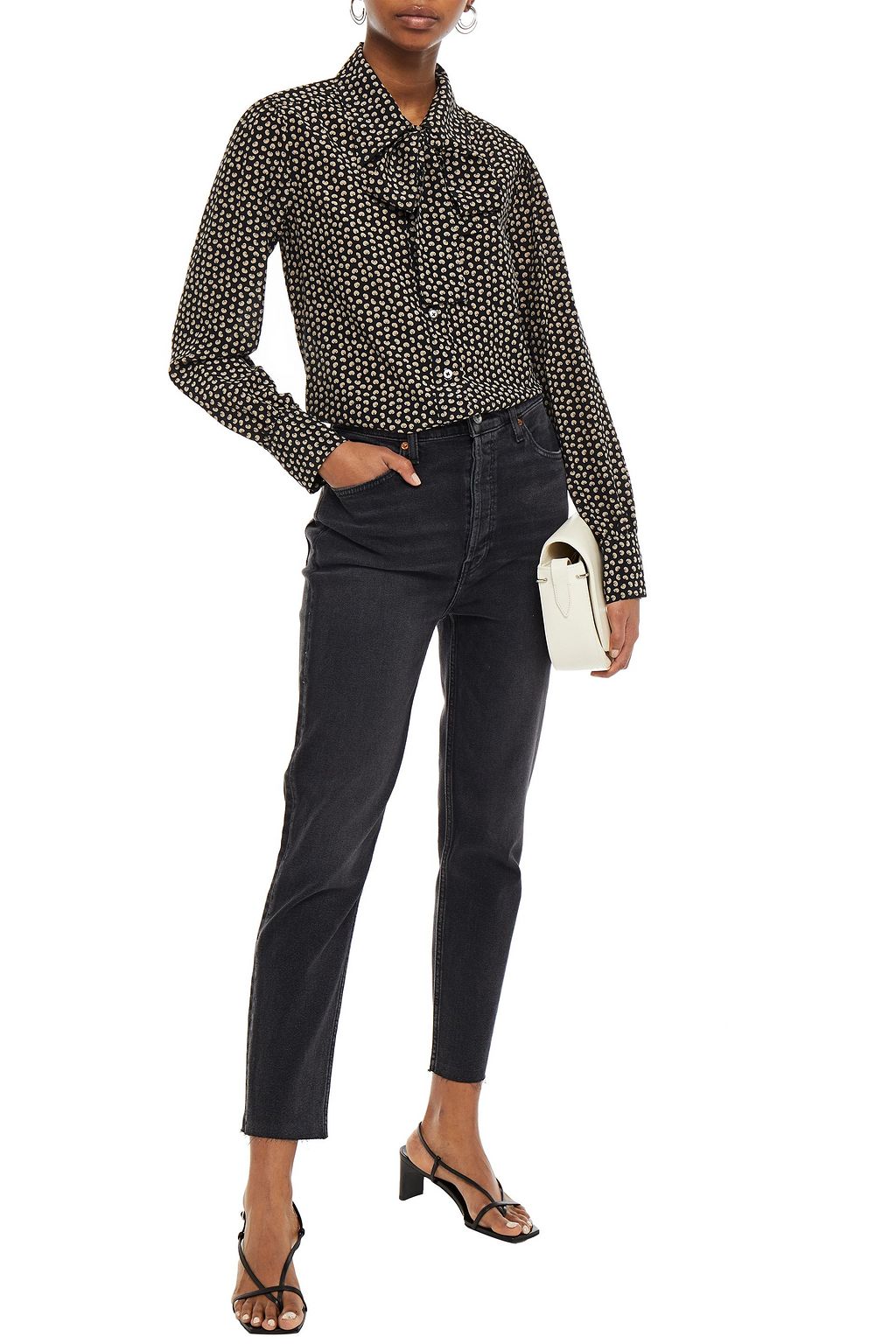 RE/DONE Cropped faded high-rise slim-leg jeans