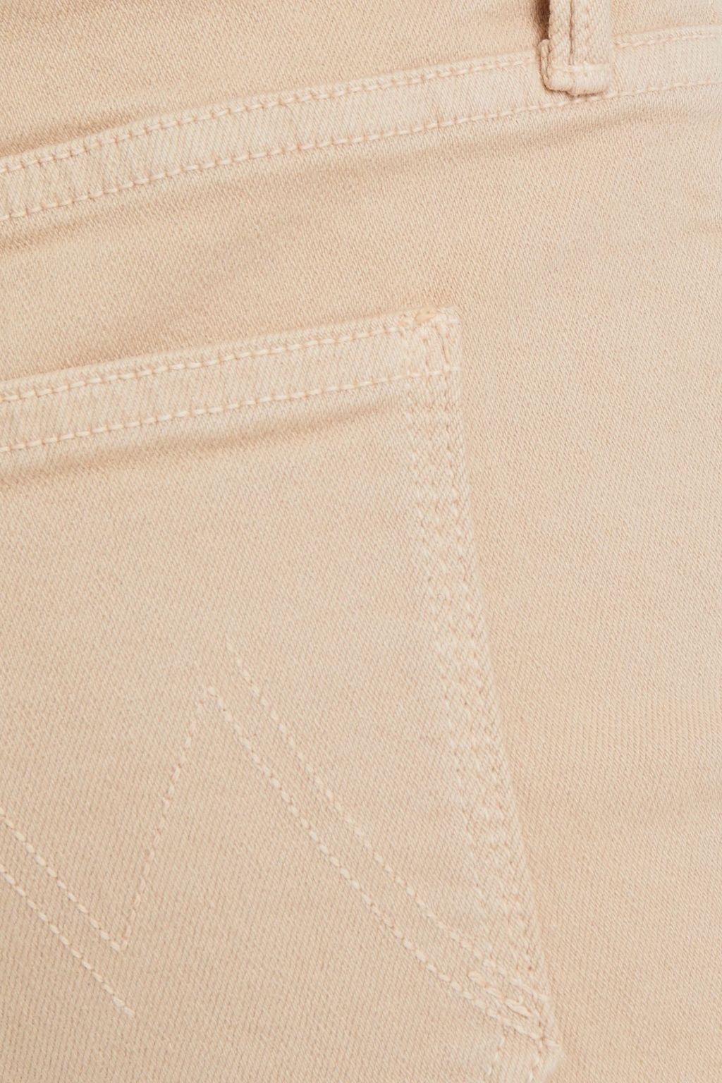 MOTHER The Patch Pocket Roller frayed high-rise wide-leg jeans