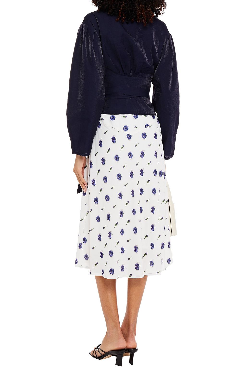 BAUM UND PFERDGARTEN Mianne gathered taffeta wrap blouse