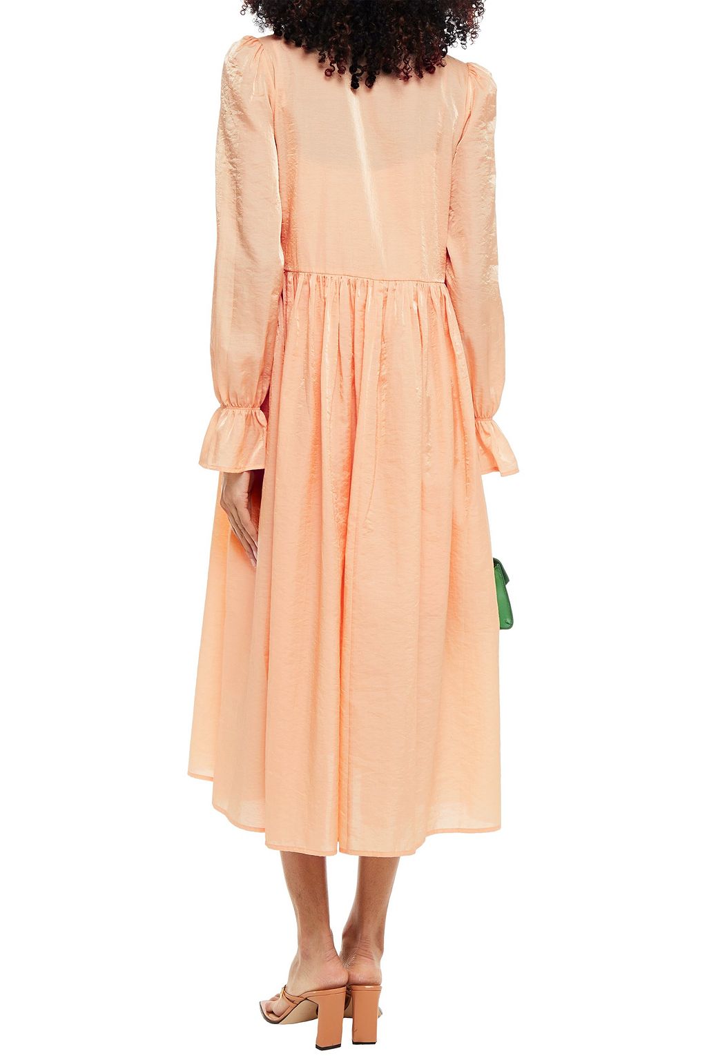 BAUM UND PFERDGARTEN Axelle gathered taffeta midi dress