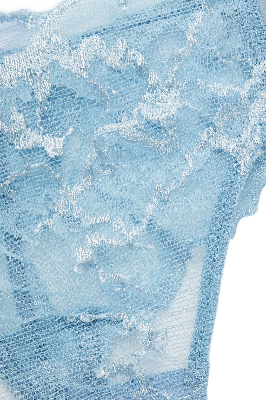 LA PERLA Leavers lace and stretch-jersey low-rise thong