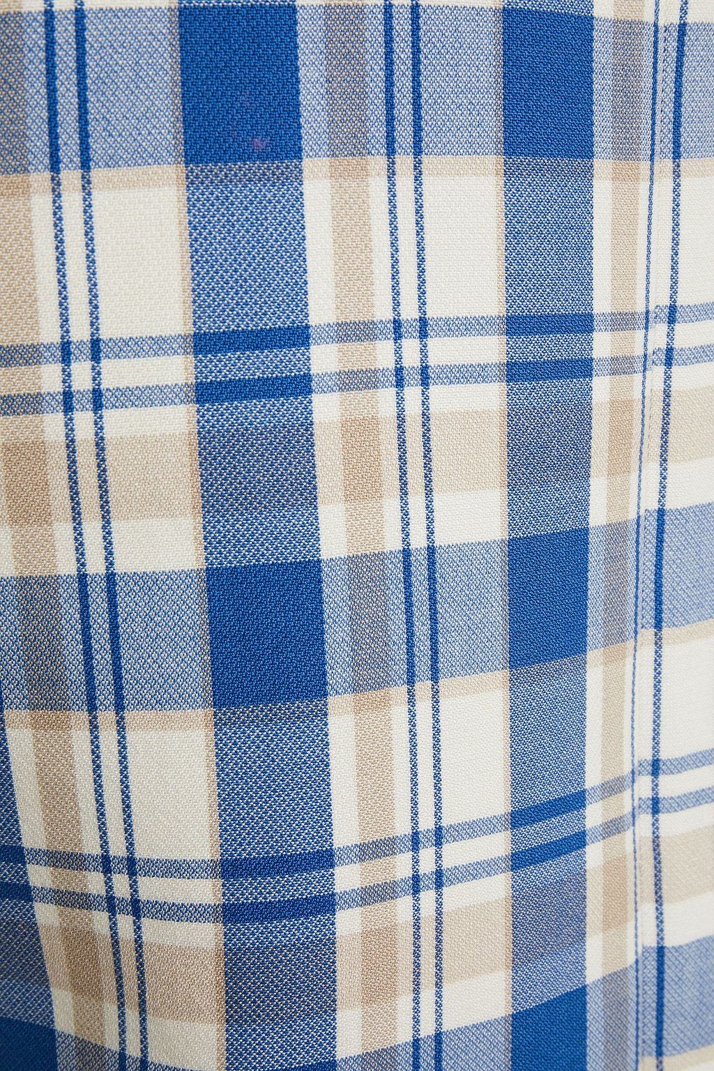 CAROLINA HERRERA Checked cotton-jacquard mini dress